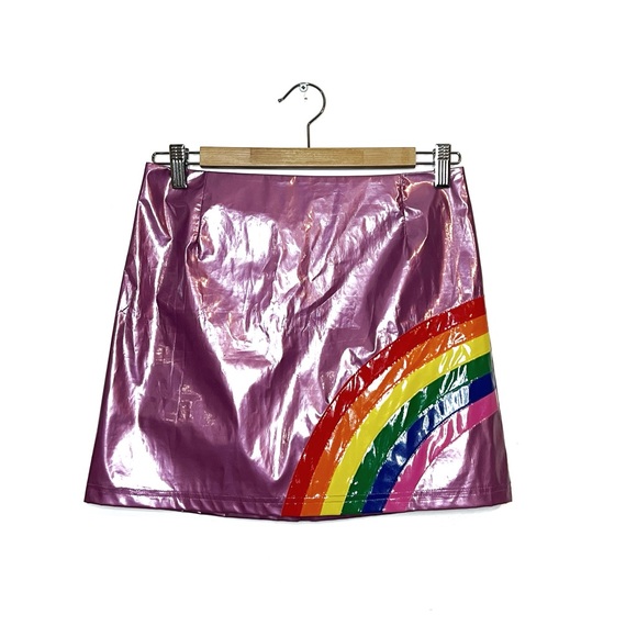 d’ELIA’S by Dolls Kill | Rainbow Mini Skirt - Picture 3 of 6